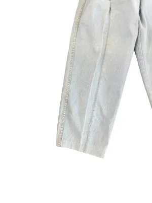 Lizwear Light Wash Pleated Belted Wide Leg Jeans Barrel Trouser Size 10 Women's thumbnail 4
