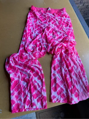 Women's Three Piece Top, Bottom, Sheer Pants Swim Resort Wear Size L #260159 thumbnail 4