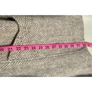 Vintage 70s Wool Herringbone Coat Jacket Chevron Tweed ILGWU Union Made USA M thumbnail 12