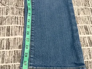 Vntg Seven7 lower rise blue denim jeans with embroidered logo on back pockets si thumbnail 6