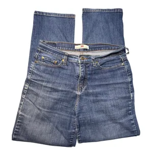 Levis 512 Perfectly Slimming Straight Leg Jeans Blue Medium Wash Womens 10M L29 thumbnail 1