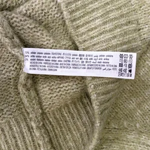 ZARA Wide Lapel Cape Collar Knit Sweater Sage Green Pullover Cottagecore Medium thumbnail 13