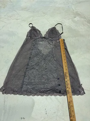 Victoria’s secret very sexy Lace Trim Sheer Babydoll Chemise medium thumbnail 3