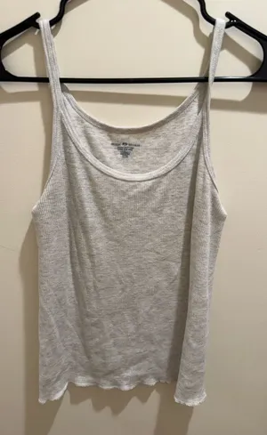 Brandy Melville Grey Tank Top Ribbed Crop thumbnail 1