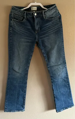 Driftwood Kelly Mid-Rise Cropped Bootcut Jeans - Medium Wash Size 29x31 thumbnail 1