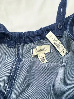 NWT Madewell Denim Strapless Mini Dress – Maytown Wash – 4 thumbnail 8
