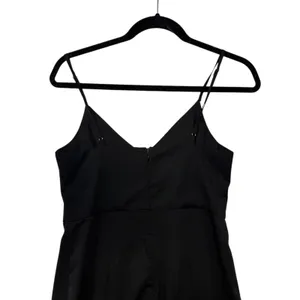 Lulus Black V Neck Spaghetti Strap Draped Midi evening Party elegant‎ Dress S thumbnail 7