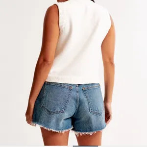 Abercrombie High Rise Distressed Jean Shorts thumbnail 7