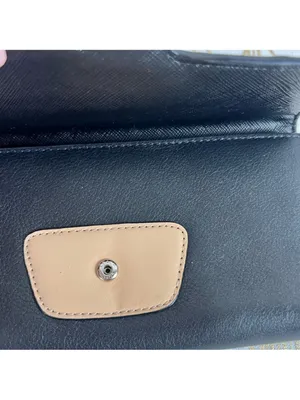 Coach Black Leather Wallet with White Trim and Buckle thumbnail 8