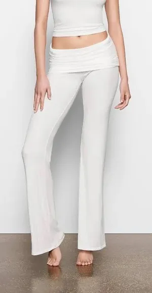 Skims Soft Lounge Ribbed Fold Over Pant in Marble Size Large NWT MSRP $68 thumbnail 1