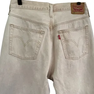 Levis 501 Original Fit Jeans Tan Sand Beige Cotton Straight Leg Women W30 L30 thumbnail 4