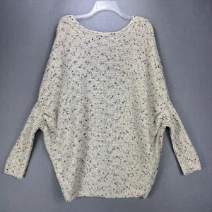 HYFVE Sweater Women’s L Beige Speckled Oversized Knit Dolman thumbnail 2
