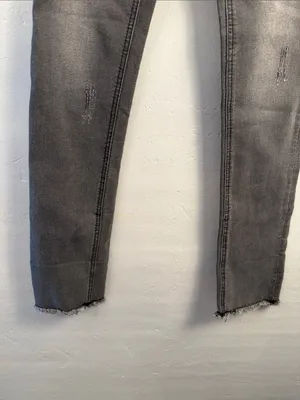 Versace V 1969 Skinny Raw Hem Jeans Women's Mid Rise Med Wash Distressed 25 thumbnail 8