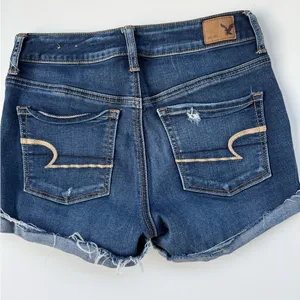 American Eagle Outfitters Women's Blue Denim Shorts Sz 4 thumbnail 4
