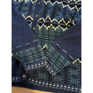 Christopher & Banks Hand Embroidered Cardigan‎ Sweater Holiday Vintage Festive M thumbnail 10