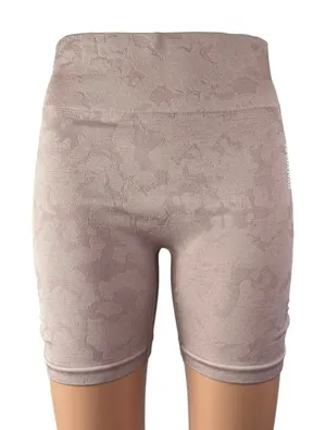Gymshark Pink Camo High Rise Yoga Workout Running Athletic Biker Shorts Size L thumbnail 1