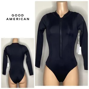 NEW. Good American black long sleeve scuba suit. XS. Retails $129 thumbnail 10