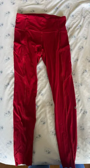 Red Lululemon Leggings thumbnail 1