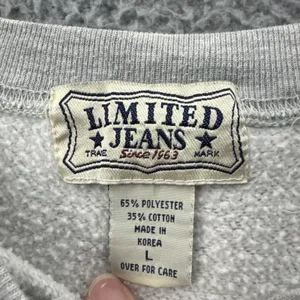 The Limited Vintage 90s Jeans Worldwide Crew Neck Sweatshirt Gray‎ Women's Large thumbnail 5
