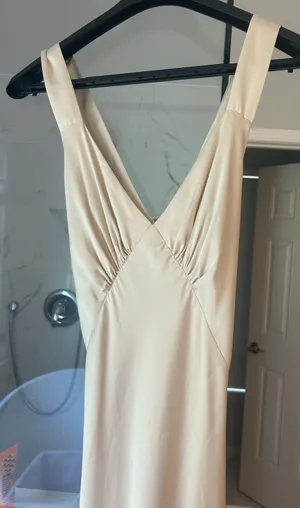 Birdy Grey Bridesmaid or Formal Dress - Veronica Matte Satin Dress - Prosecco thumbnail 6