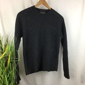 Abercrombie Women's Gray Ribbed Knit Cotton & Wool Long Sleeve Sweater L thumbnail 2
