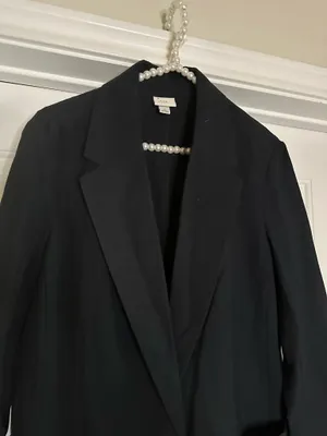 A New Day Solid Black Relaxed Fit Blazer thumbnail 2