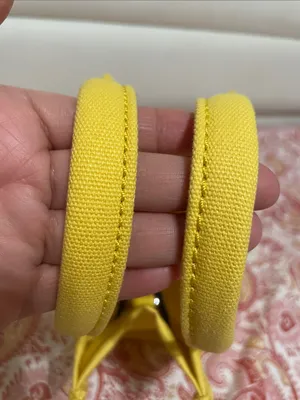 Marc Jacobs Yellow Canvas Mini Tote with Black Strap thumbnail 9