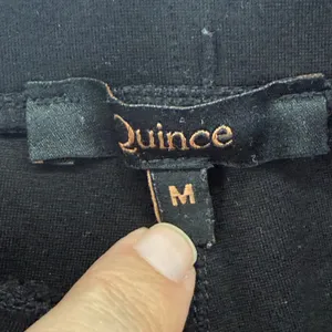 Quince Ultra-Stretch Ponte Straight Leg Pants Black Size Medium thumbnail 2
