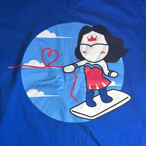 Loud A Lot Blue Wonder Woman Graphic Short Sleeve Tee thumbnail 4