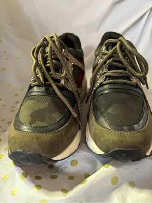 Steve Madden Olive Camo & Burgundy Crystal-Trim Sneaker thumbnail 6