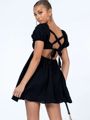 PRINCESS POLLY Let’s Dance Mini Dress in Black. Size 4 thumbnail 2