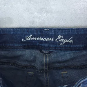 American Eagle Slim Boot Jeans Women 2 Long Blue Stretch Low Rise Y2K Distressed thumbnail 6