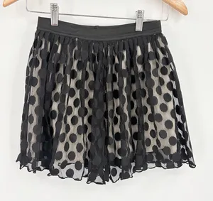 Wet Seal Mesh Y2K Polka Dot Mini Skirt Sz XS Dark Coquette Indie Whimsigoth thumbnail 1