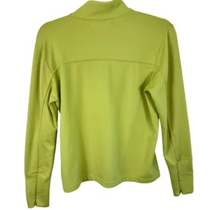 Nike Golf Womens Lime Green Waffle Knit Quarter Zip Pullover Top Size M RN56323 thumbnail 2