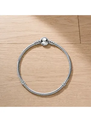 Pandora Disney Mickey Mouse Moments Snake Chain Bracelet 925 Silver 18cm thumbnail 2