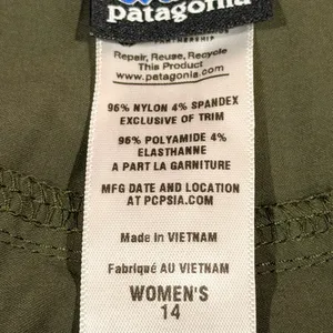 Patagonia Dark Green‎ Women's hiking shorts 14 thumbnail 4