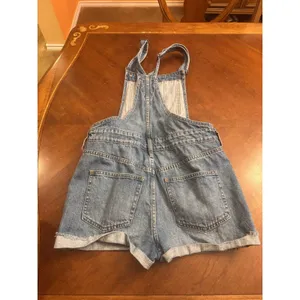 Madewell Adirondack Short Overalls in Dawkins Wash Blue Sz S thumbnail 12