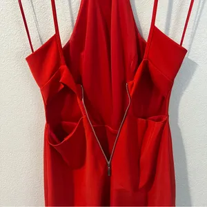 Express Red Asymmetrical Wrap Style Strappy Cutouts Mini‎ Dress Size 2 thumbnail 8