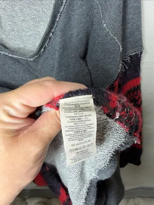 Free People Washed Charcoal V-Neck Pullover thumbnail 5