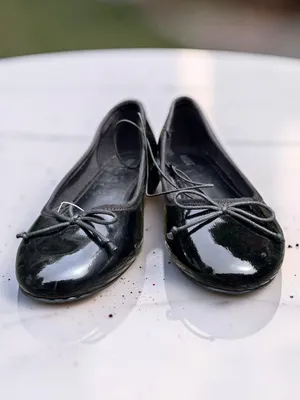 Mixit MX Chica Black Patent Ballet Flats Bow Slip On Shoes NWT Size 9.5 thumbnail 7