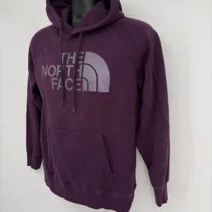 The North Face Womens Hoodie Pullover Purple Logo Graphic Cotton‎ Blend Size S thumbnail 2