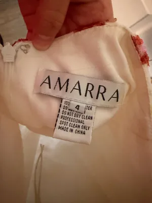 Amarra white floral homecoming dress thumbnail 6