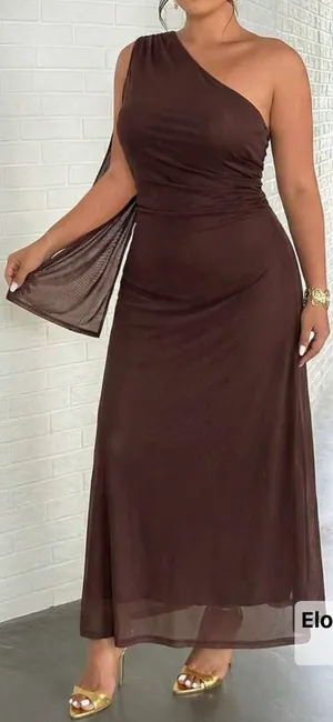 Firerie Plus Size Women's Elegant Brown Summer Night thumbnail 1