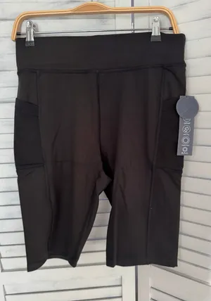 Black Activewear Shorts, XL thumbnail 1
