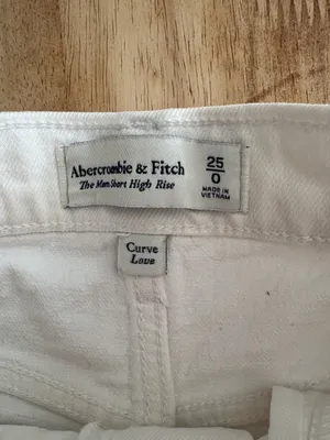 Abercrombie White Denim Shorts thumbnail 2