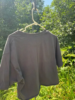 Mustang Graphic Tee Cropped Gray Size M thumbnail 5