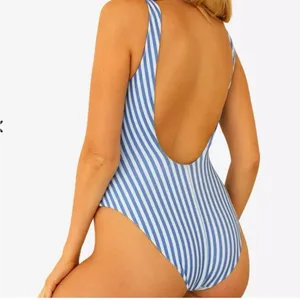 Striped One Piece Swimsuit thumbnail 3