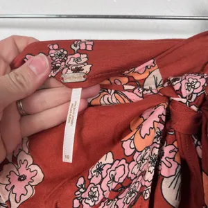 Free People Women's Sunday Sarong Floral midi Skirt Brown Sz 10 thumbnail 6