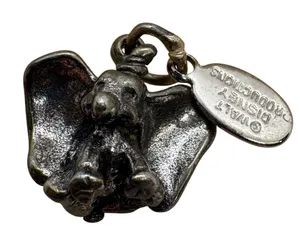Vintage Disney Sterling Silver Dumbo Elephant Charm Walt Disney Productions thumbnail 1