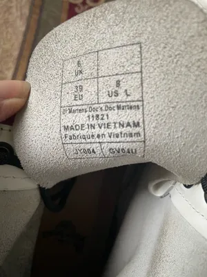Dr. Martens White Combat Boots with Black Laces  thumbnail 13